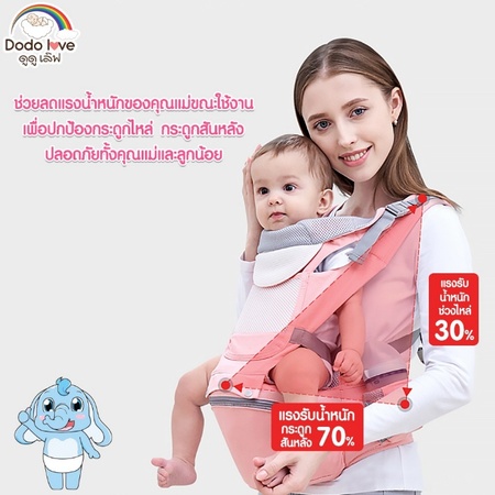 9. DODOLOVE เป้อุ้มเด็กแบบมีที่นั่ง 9. DODOLOVE เป้อุ้มเด็กแบบมีที่นั่ง