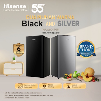 NO.10 Hisense ตู้เย็นประหยัดไฟเบอร์ 5 รุ่น ER152S NO.10 Hisense ตู้เย็นประหยัดไฟเบอร์ 5 รุ่น ER152S