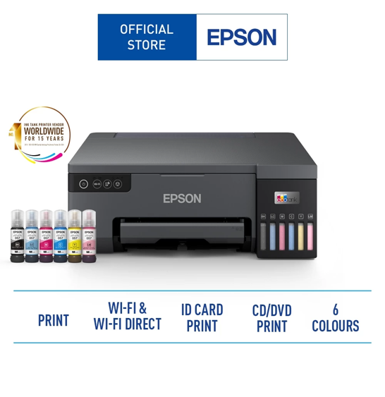 No.1 Epson EcoTank L8050 เครื่องพิมพ์ภาพ 6 สี A4 สำหรับงานพิมพ์ปริมาณมาก No.1 Epson EcoTank L8050 เครื่องพิมพ์ภาพ 6 สี A4 สำหรับงานพิมพ์ปริมาณมาก