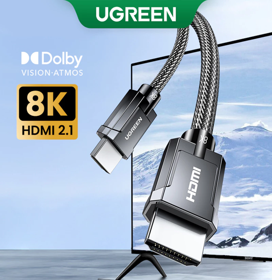 No.1 UGREEN สายเชื่อมต่อ HDMI 2.1 8K 60Hz 4K 120Hz 48Gbps HDCP 2.2 No.1 UGREEN สายเชื่อมต่อ HDMI 2.1 8K 60Hz 4K 120Hz 48Gbps HDCP 2.2