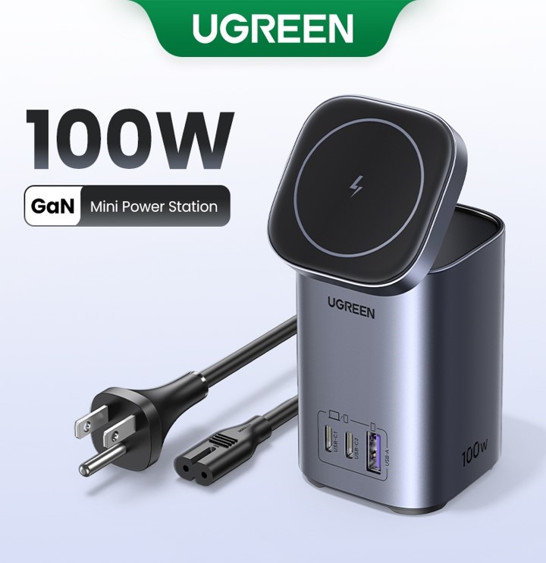 No.1 Ugreen 4 in 1 GaN แท่นชาร์จไร้สาย 100W