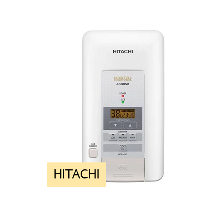 No.10 Hitachi เครื่องทำน้ำอุ่น HES 45VD WH สีขาว