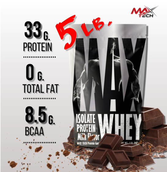 No.2 MaxTech Protein Isolate เวย์โปรตีน ไอโซเลท ลดไขมัน เพิ่มกล้ามเนื้อ ถุงใหญ่ 5 ปอนด์ No.2 MaxTech Protein Isolate เวย์โปรตีน ไอโซเลท ลดไขมัน เพิ่มกล้ามเนื้อ ถุงใหญ่ 5 ปอนด์