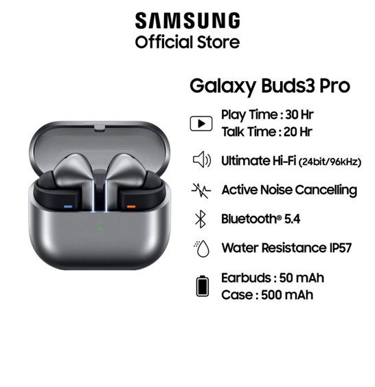No.3 Samsung Galaxy Buds3 Pro Samsung Galaxy Buds3 Pro ที่สุดแห่งเสียงคุณภาพสูงระดับ Hi Fi พร้อม มี AI ตัดเสียงรบกวนอัตโนมัติ No.3 Samsung Galaxy Buds3 Pro Samsung Galaxy Buds3 Pro ที่สุดแห่งเสียงคุณภาพสูงระดับ Hi Fi พร้อม มี AI ตัดเสียงรบกวนอัตโนมัติ