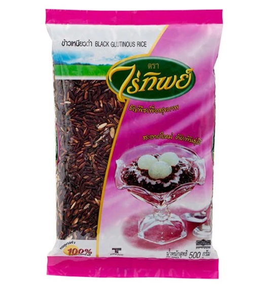 No.3 ไร่ทิพย์ ข้าวเหนียวดำ 500 กรัม Black Glutinous Rice No.3 ไร่ทิพย์ ข้าวเหนียวดำ 500 กรัม Black Glutinous Rice
