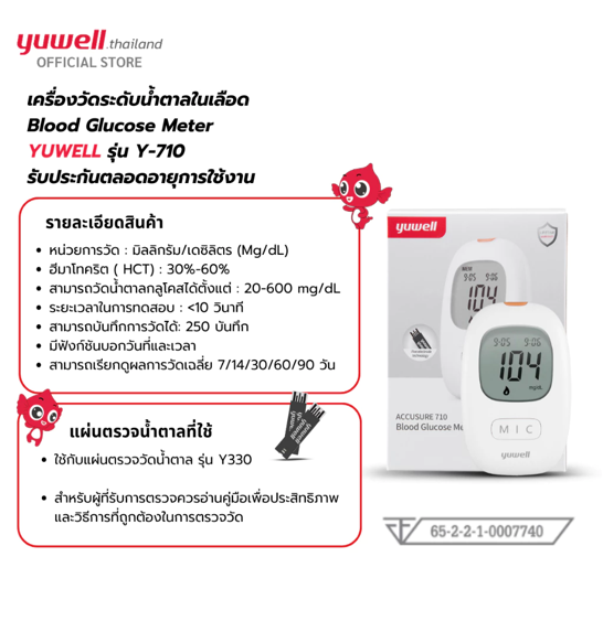 No.4 Yuwell รุ่น 710 No.4 Yuwell รุ่น 710