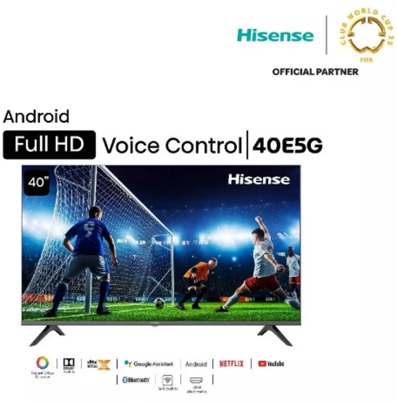 No.5 Hisense ทีวี 40 นิ้ว Full HD Android Smart TV รุ่น 40E5G No.5 Hisense ทีวี 40 นิ้ว Full HD Android Smart TV รุ่น 40E5G