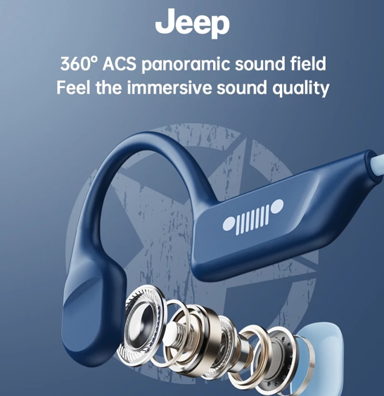 No.6 Jeep JPS EC006 หูฟังบลูทูธ 5.3 IPX5 กันน้ำ ระบบ Bone Conduction No.6 Jeep JPS EC006 หูฟังบลูทูธ 5.3 IPX5 กันน้ำ ระบบ Bone Conduction