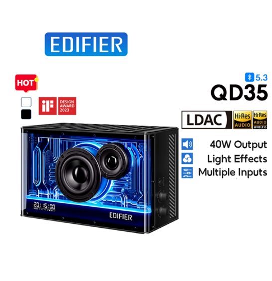 No.7 Edifier QD35 ลำโพงบลูทูธตั้งโต๊ะพร้อมชาร์จเจอร์ GaN No.7 Edifier QD35 ลำโพงบลูทูธตั้งโต๊ะพร้อมชาร์จเจอร์ GaN