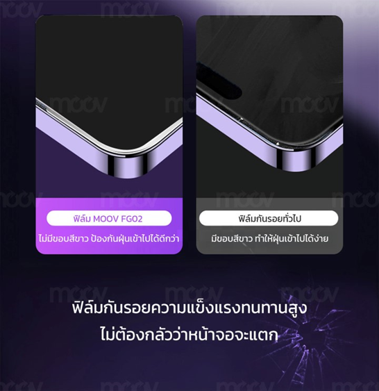 No.7 Moov FG02 ฟิล์มกระจก 3 แบบ No.7 Moov FG02 ฟิล์มกระจก 3 แบบ