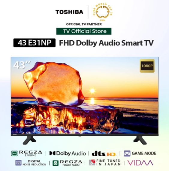 No.7 Toshiba TV 43E31MP ทีวี 43 นิ้ว Full HD WIFI Smart TV รุ่น Dolby Audio No.7 Toshiba TV 43E31MP ทีวี 43 นิ้ว Full HD WIFI Smart TV รุ่น Dolby Audio