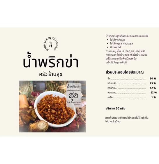 No.7 น้ำพริกข่าร้านสุข สูตรต้นตำรับเจียงฮาย No.7 น้ำพริกข่าร้านสุข สูตรต้นตำรับเจียงฮาย