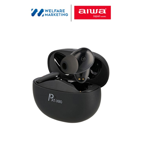 No.9 AIWA AT X80P AIWA AT X80P TWS Bluetooth Earphones หูฟังไร้สายแบบอินเอียร์ น้ำหนักเบา กันน้ำระดับ IPX5 No.9 AIWA AT X80P AIWA AT X80P TWS Bluetooth Earphones หูฟังไร้สายแบบอินเอียร์ น้ำหนักเบา กันน้ำระดับ IPX5