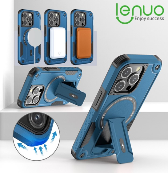 No.9 Lenuo เคสโทรศัพท์มือถือ PC TPU แข็ง กันกระแทก พับได้ ตั้งได้ สําหรับiPhone 15 14 13 12 Pro Max 14 15 Plus 5G No.9 Lenuo เคสโทรศัพท์มือถือ PC TPU แข็ง กันกระแทก พับได้ ตั้งได้ สําหรับiPhone 15 14 13 12 Pro Max 14 15 Plus 5G