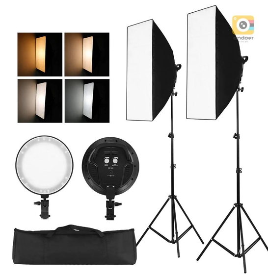 No.9 Professional Studio Softbox Kit ชุดไฟ LED สตูดิโอมืออาชีพ Softbox 50x70 ซม. 45W No.9 Professional Studio Softbox Kit ชุดไฟ LED สตูดิโอมืออาชีพ Softbox 50x70 ซม. 45W