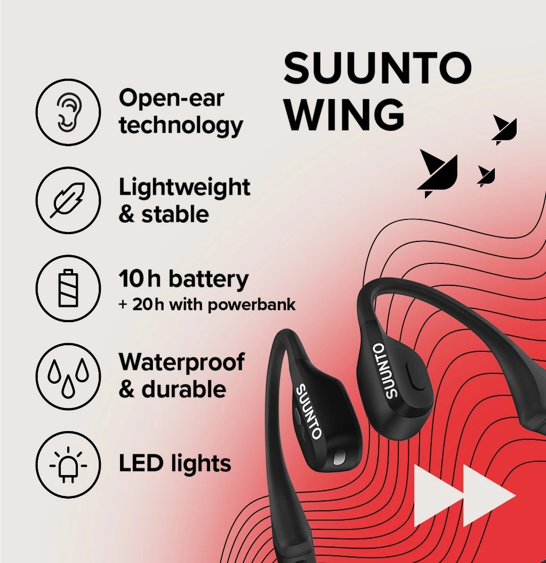 No.9 SUUNTO WING หูฟังออกกำลังกาย Multi Sport เทคโนโลยี Bone Conduction กันน้ำ IP67 No.9 SUUNTO WING หูฟังออกกำลังกาย Multi Sport เทคโนโลยี Bone Conduction กันน้ำ IP67