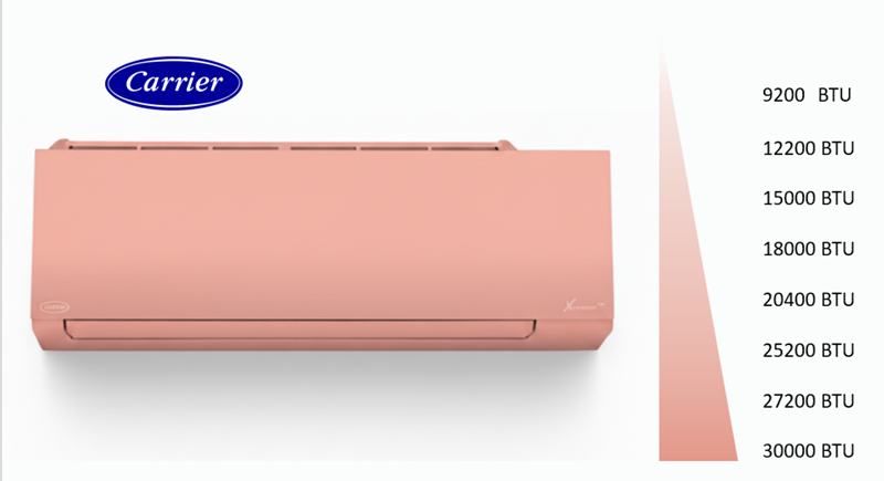 CARRIER แอร์ติดผนังระบบอินเวอร์เตอร์รุ่น X INVERTER PLUS PINK R32 ขนาด 9200 30000 BTU