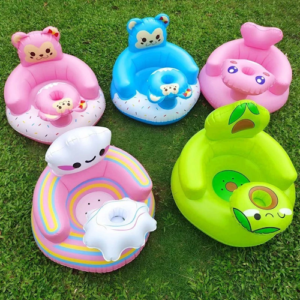 10. เบาะหัดนั่งเด็ก ลายอะโวคาโด แบบเป่าลมและมีปั๊มในตัว4